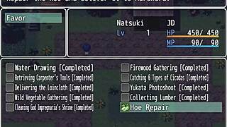 tanned natsuki in hentai game ep 12 strokes huge bbc outdoors