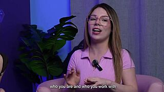 Colombian Majo Cute squirts in casting with Dani Ortiz podcast.