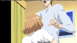 Caught busty step sister changing clothes in hentai