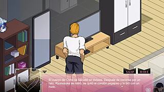 Hentai game ntraholic fucks his wife in front of him!