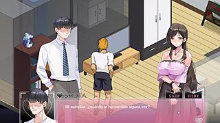 Hentai game ntraholic fucks his wife in front of him!