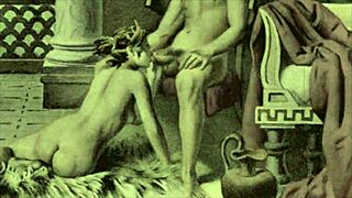 Vintage Erotic Illustration Showcases Timeless Sensual Art in Classic Cartoon Style.