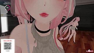 catgirl gets vibed and fucked by simps in anal creampie