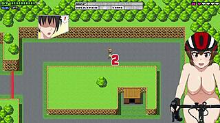 Girl Paints Her Body and Ink Washes Off in Rain During Flash Cycling Ride Part 7