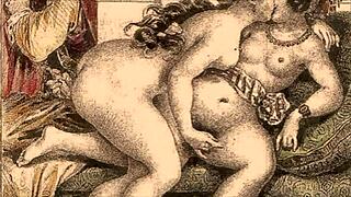 vintage erotic illustration from a classic anime collection