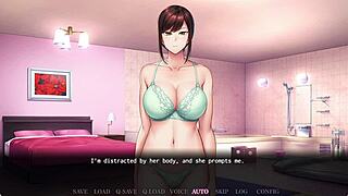 Saimin Gakushuu Ayako in lingerie for intense anime scene