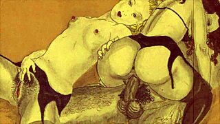 Vintage Erotic Illustration Unveils Steamy Retro Anime Action!