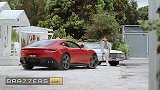 Can busty goddess Luna Star handle Chris’s huge cock on the car?