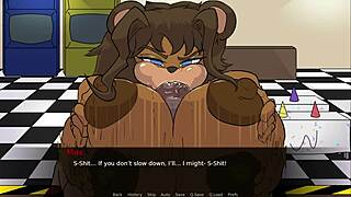 Měkký polštářový masáž členu v FNAF porno boobjob kompilaci