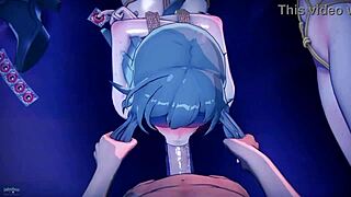 Little gamer practice turns into blowjob session?