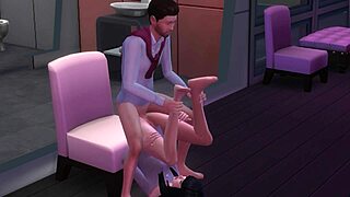 Sakura casually fucks everyone in the bar during a wild group session