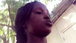 Crazy Bitch Twerks Her Big Ass Outdoors in Wild Display