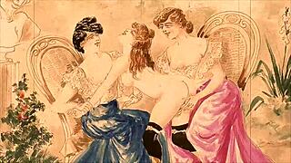 Vintage Erotic Drawings Featuring Antique Cartoon Characters