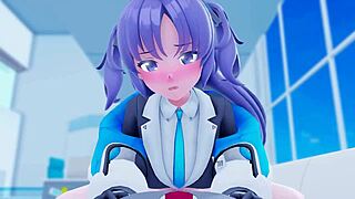 Yuuka gets wild with her teacher in steamy hentai action