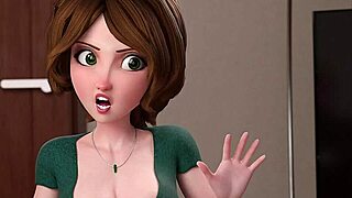 Aunt Cass Gets Wild in 3D Cartoon Action!