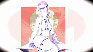 cosplay waifu in hentai anime costume teasing with subtle hints of forbidden fun