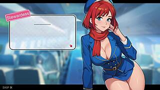 Honeysun Gameplay Part 1 Redhead Flight Attendant
