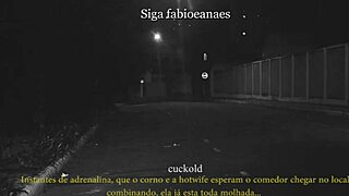 a wife shows off outdoors