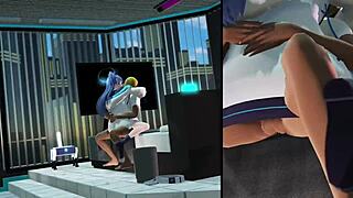 Yuuka-san rides in cowgirl position, squirting and creampie