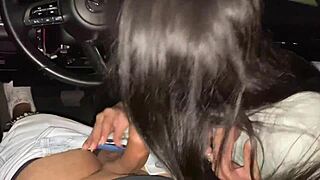 A Stranger Approached In The Car And Offered To Give Me A Blowjob In Exchange For Money And I Agreed And Swallowed It All - Blowjob In The Car