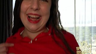 omg, it's way too big, that monster cock overwhelms this braces slut jewel rancid!