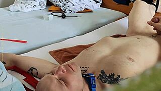 Hell Yeah! Nuts Teabag Rimjob and Foot Spanking with Hogtied Twink in Dirty Fun