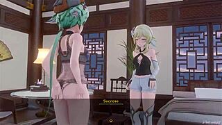 Pinksama Night in Mondstadt Ep Lesbian Hentai Action