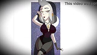 cosplay waifu in hentai anime costume teasing with subtle hints of forbidden fun