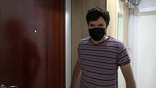 anna sucks and fucks hard while cuckold husband watches again