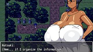 tanned natsuki in hentai game ep 12 strokes huge bbc outdoors