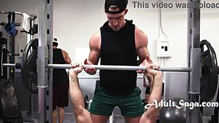 gay gym jocks roman todd nick fitt training together in the locker room
