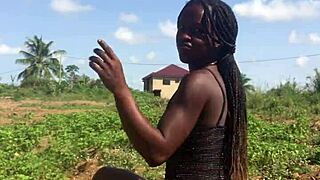 Crazy Bitch Twerks Her Big Ass Outdoors in Wild Display