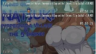tanned natsuki in hentai game ep 12 strokes huge bbc outdoors