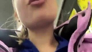 fucking a curvy teen outdoors in public view