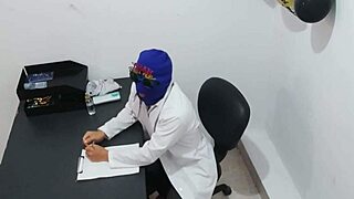 It doesn't matter that we're late for the New Year's Eve party; the masked doctor gets seduced by his nurse in the office.