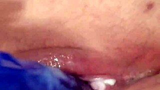 solo masturbation session in homemade style