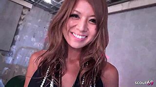 Skinny Japanese Teen Mikuni Maisaki Sucks and Swallows in Jav