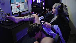 latina otaku puta gets drilled hard while gaming fortnite