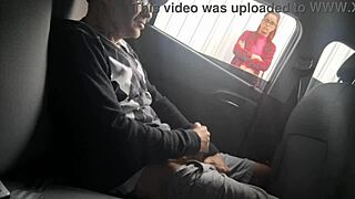 Risky public masturbation for student who liked my dick