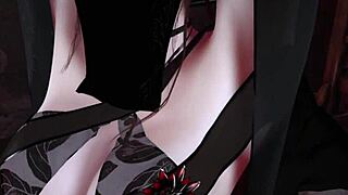 young hentai lady slammed in threesome by two massive bbc.