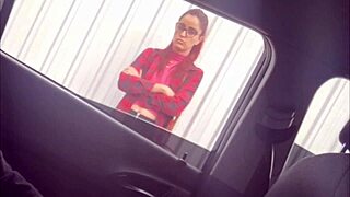 Risky public masturbation for student who liked my dick