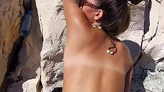 Hot teen hooks up for quick sex on a public beach in thrilling POV action. The waves crash as they get wild outdoors.