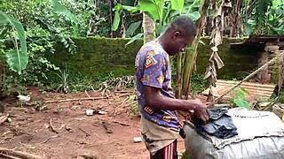 Hot cumshot in doggystyle with bent over ass