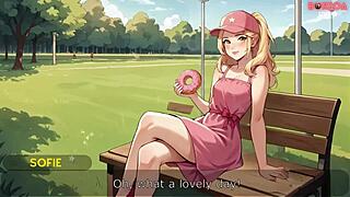 I tempt an innocent blonde with a lollipop in park