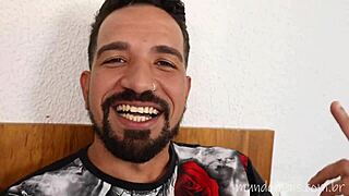 amateur video of filmmaker and two actors in bedroom threesome