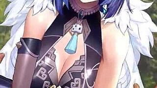 Yelan from Genshin Impact in Hentai Action