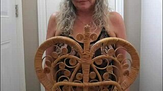 Kitty Hudson stairway naughty in lingerie