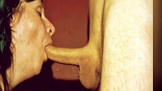 the goat is taking a long cock deep in her throat