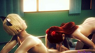 evangelion asuka - is this femboy ready to handle all that cum in anime game?