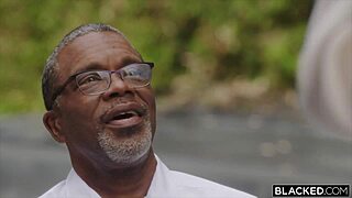 petite blonde paisley got curious and seduced a stranger for interracial fun